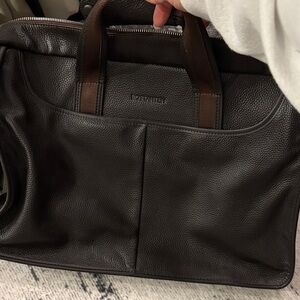 Bostanten Elegant Brown Leather Men's Bag